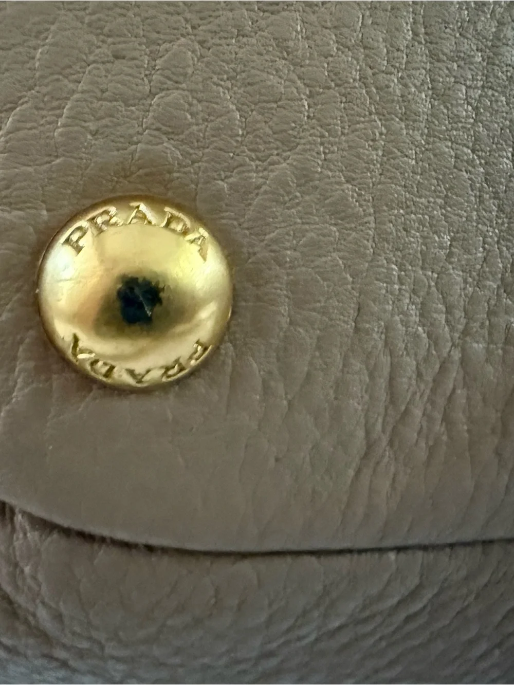 Prada Vitello Phenix Leather Convertible Tote Bag Cammeo Beige – Authentic